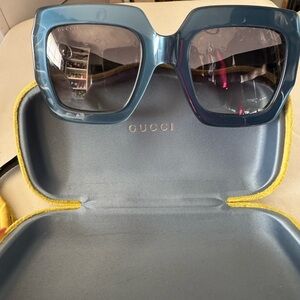 Gucci Blue Square Sunglasses